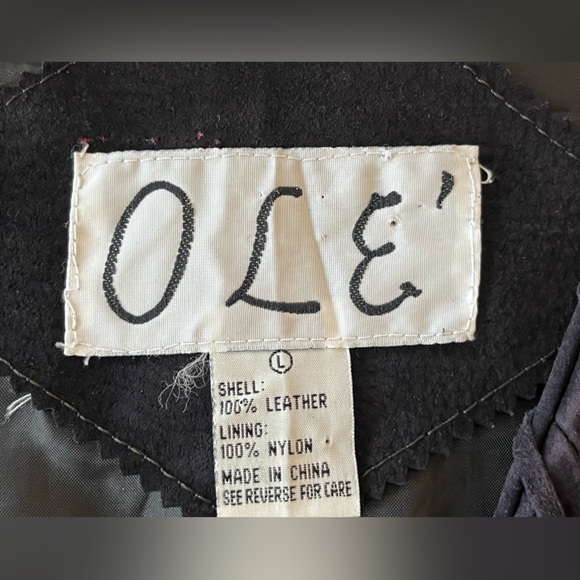 OLE’ Black Fringe Suede Vest - Picture 2 of 10